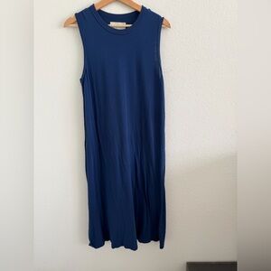 THE GREAT. Cotton Shift Pullover Sleeveless Dress Size 1 Small Blue